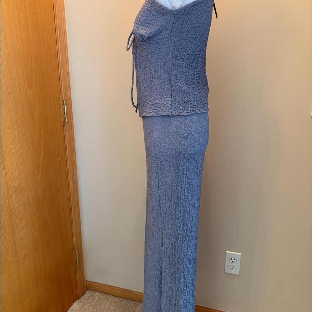 #189 NWT, Adorable See You Monday Blue Knit Skirt Set - Picture 4 of 11